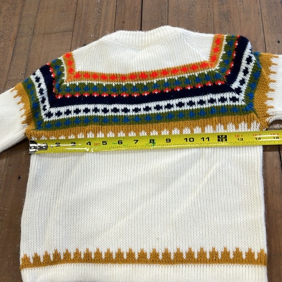 Handmade retro pattern knit crewneck sweater - Picture 4 of 5